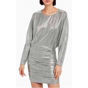 IRO PARIS Silver Metallic Dress size small